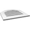 Ekena Millwork Octagonal Top Surface Mount PVC Gable Vent: Functional, w/ 3-1/2"W x 1"P Standard Frame, 22"W x 22"H GVPOT22X2201SF - alternate 5